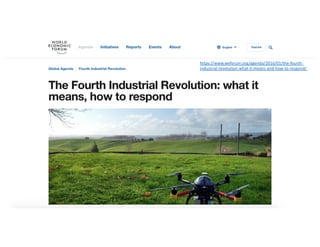 The 4th Industrial Revolution
• The First Industrial Revolution used water and steam power to
mechanize production.
• The ...