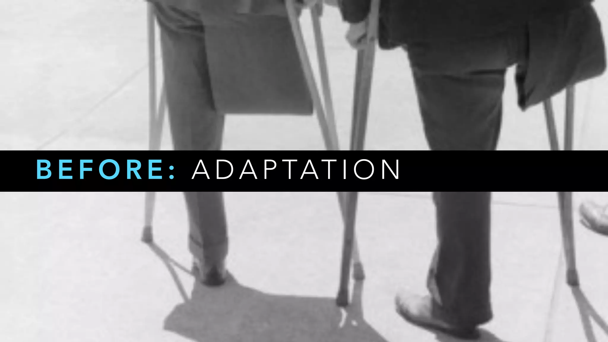 B E F O R E : A D A P TAT I O N
 