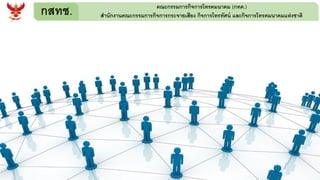 กสทช. คณะกรรมการกิจการโทรคมนาคม (กทค.)
สานักงานคณะกรรมการกิจการกระจายเสียง กิจการโทรทัศน์ และกิจการโทรคมนาคมแห่งชาติ
 