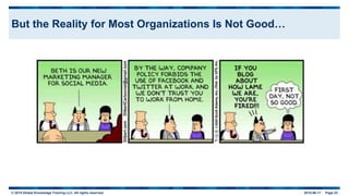© 2015 Global Knowledge Training LLC. All rights reserved. 2015-06-17 Page 23
But the Reality for Most Organizations Is Not Good…
 