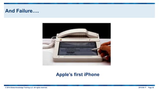 © 2015 Global Knowledge Training LLC. All rights reserved. 2015-06-17 Page 45
And Failure….
Apple’s first iPhone
 