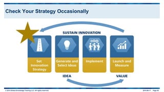 © 2015 Global Knowledge Training LLC. All rights reserved. 2015-06-17 Page 48
Check Your Strategy Occasionally
 