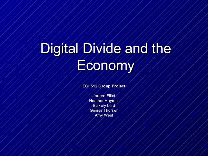 Digital divide and the economy