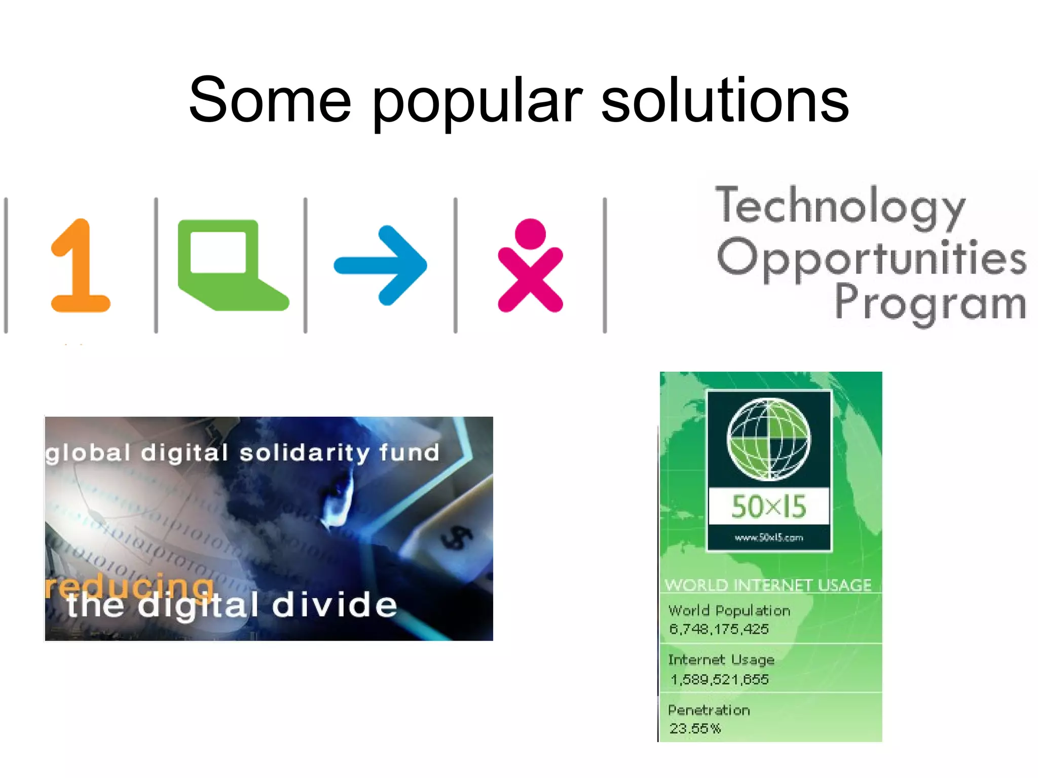 Some popular solutions 