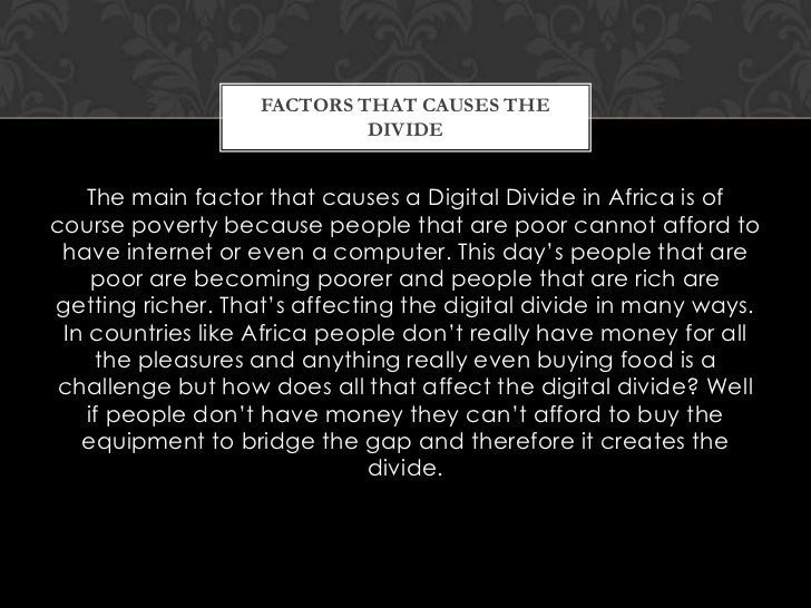 Digital divide in africa