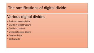 Digital divide in south africa | PPTX