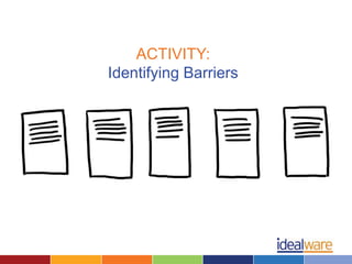 ACTIVITY:
Identifying Barriers
 