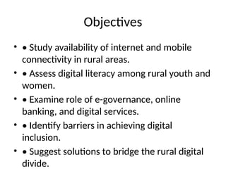 Bridging the Digital Divide: Enhancing Rural Connectivity and Inclusion ...