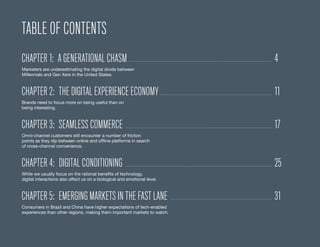 TABLE OF CONTENTS
CHAPTER 1: A GENERATIONAL CHASM	 4
Marketers are underestimating the digital divide between
Millennials ...
