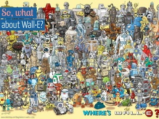 So, what 
about Wall•E? 
www.robotshop.com/blog/where-is-wall-e-1391 
 