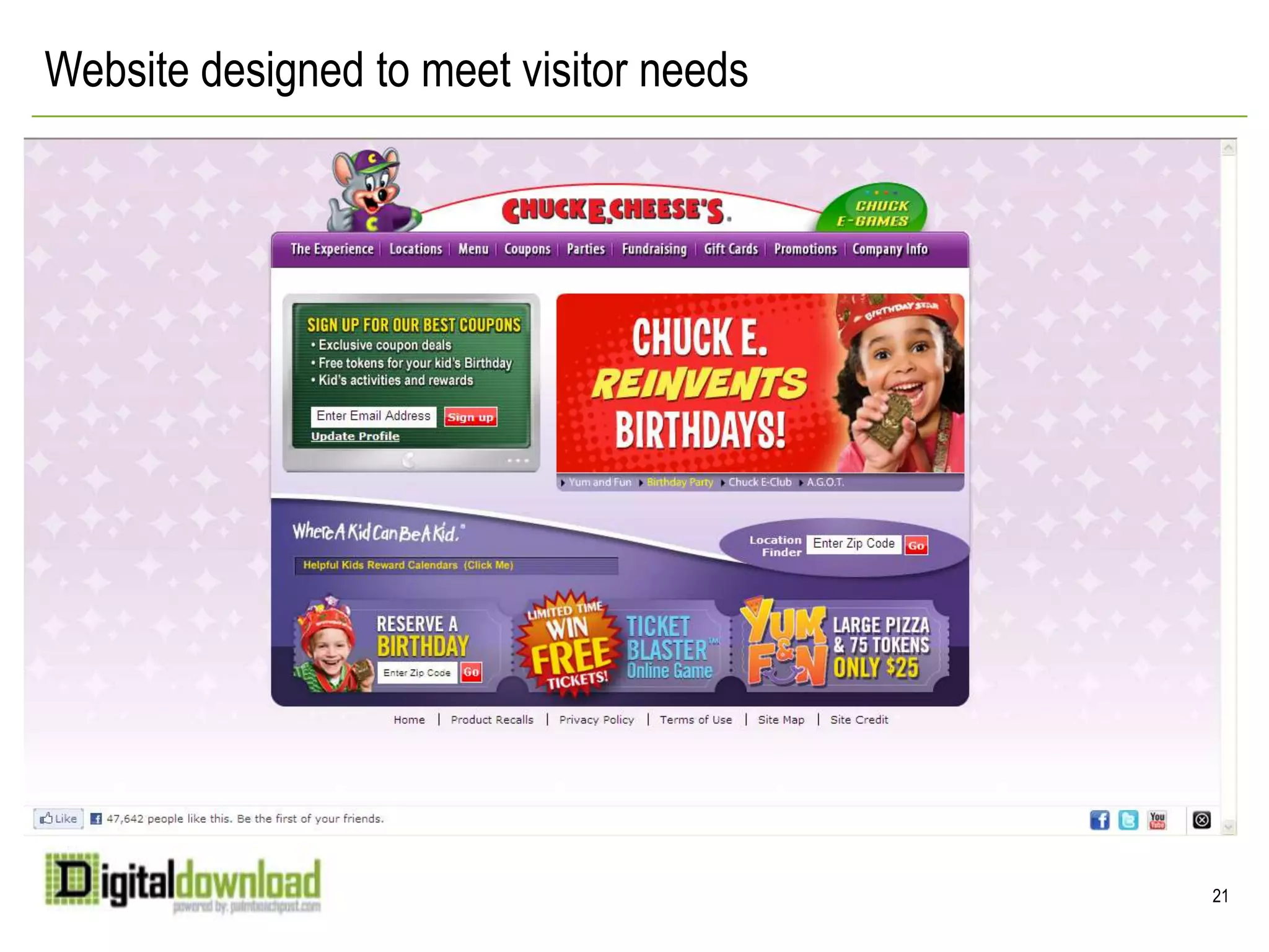 A great user experience pays offVisitors who report great user experience are:It has been said that…“Bad home pages (or landing pages) are where good leads go to die” 182x4xas likely to return to your siteas likely to report enhanced brand opinion4xas likely to report higher future likelihood to purchase A great user experience builds trust and rapport even before you ever do business18 Source: compete.com