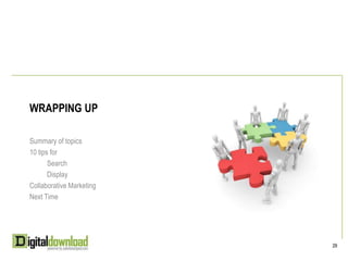 Brings users within ONE click of your website and information