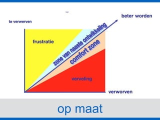 op maat
 