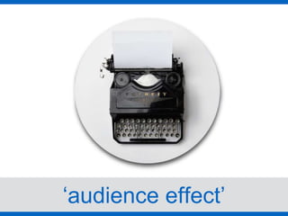 ‘audience effect’
 