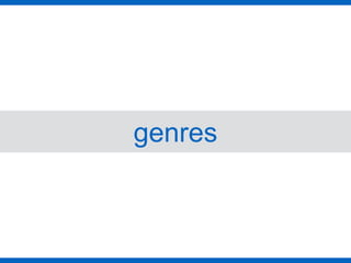 genres
 