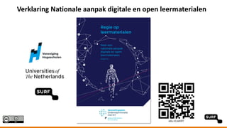 Digitale en open leermaterialen in NL- samenwerking centraal - Lieke Rensink (SURF) - OWD22