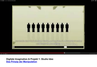 Digitale Imagination & Projekt 1: Studio Idee 
Das Prinzip der Manipulation 
 