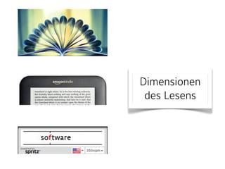Dimensionen
des Lesens
 