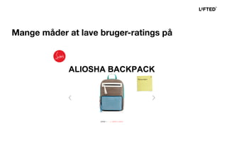 Mange måder at lave bruger-ratings på
 