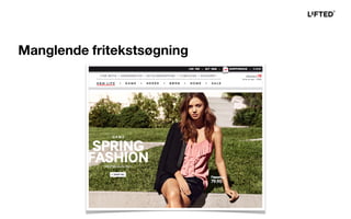 Manglende fritekstsøgning
 