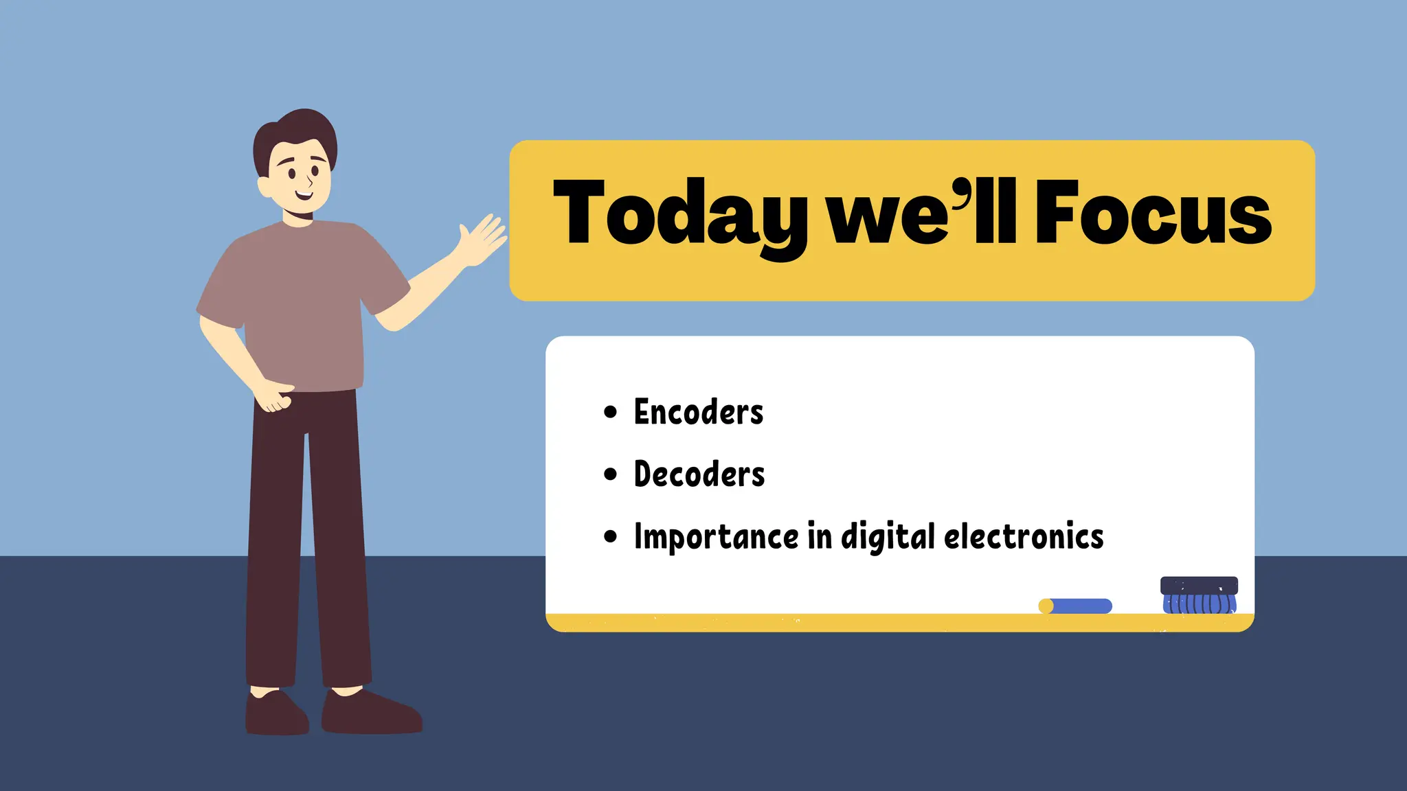 Today we’ll Focus
Encoders
Decoders
Importance in digital electronics
 