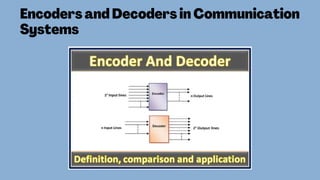 Encoders and Decoders in Communication
Systems
 