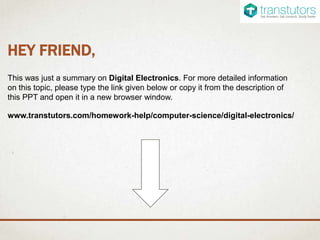 Digital Electronics | Computer Science | PPTX