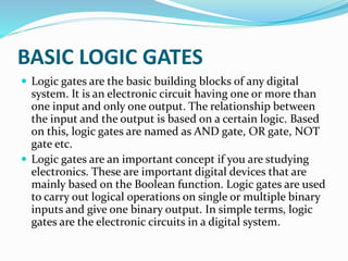 Digital electronics introduction PPTX