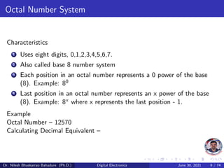 Eight Number System Digital electronics number system gates and boolean theorem | PDF