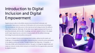 Digital Inclusion Upsc Digital Empowerment and Inclusion: Transforming India through ...