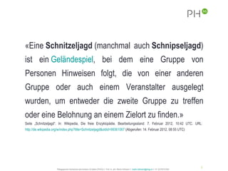 Digitale Schnitzeljagd
