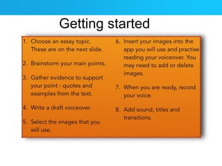 How to create a digital essay for English | PPTX