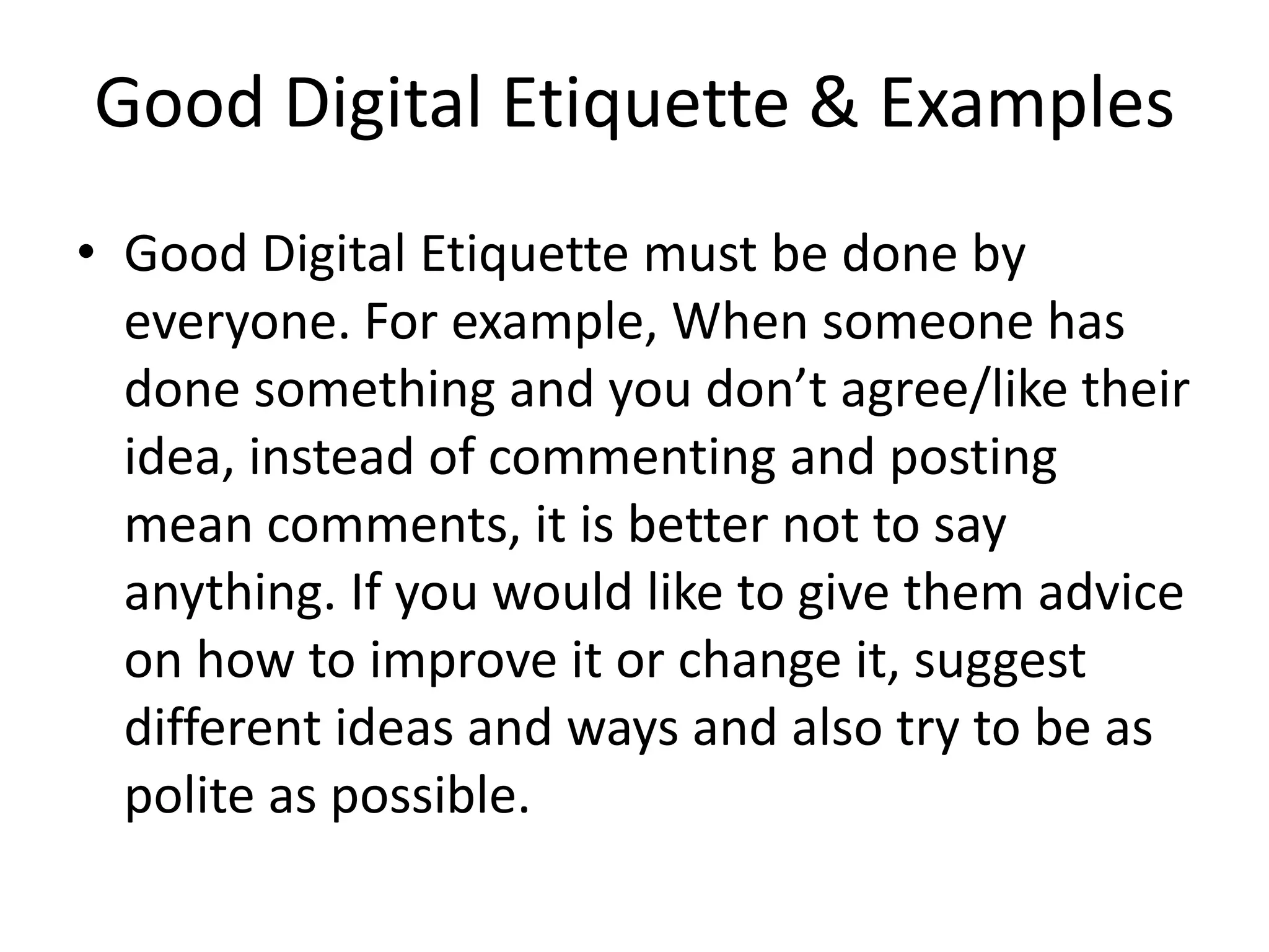 Digital etiquette | PPTX