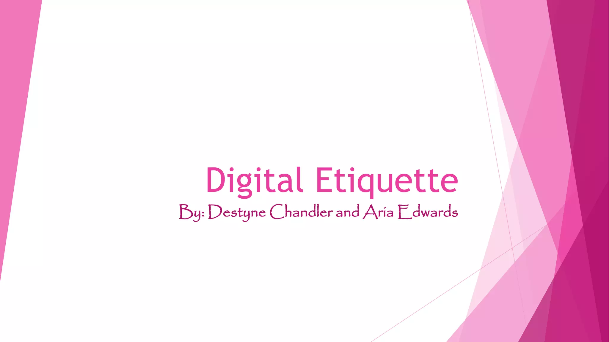 Digital etiquette PPT