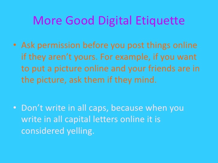 digital etiquette