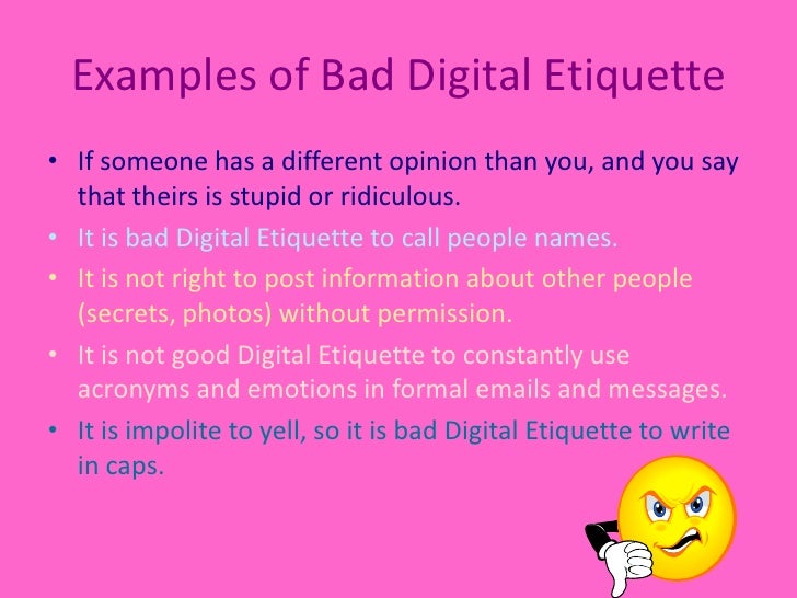 digital etiquette