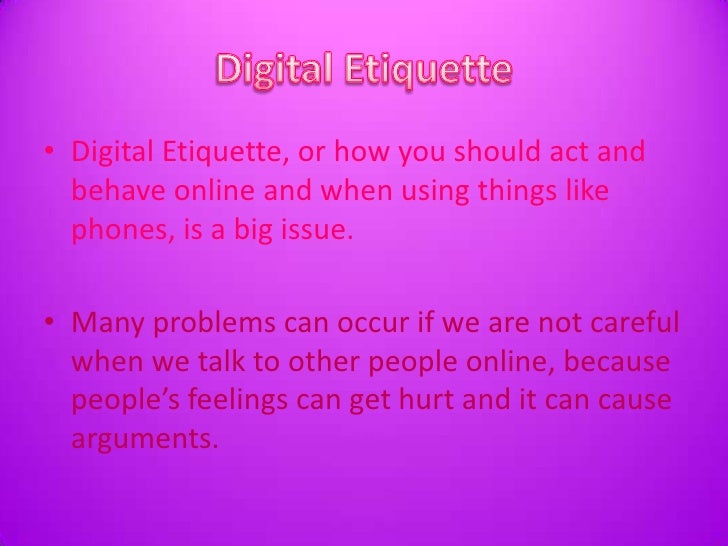 Digital Etiquette