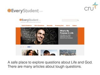 A safe place to explore questions about Life and God.
There are many articles about tough questions.
 