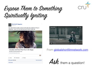 Expose Them to Something
Spiritually Igniting
From globalshortfilmnetwork.com
Ask them a question!
 