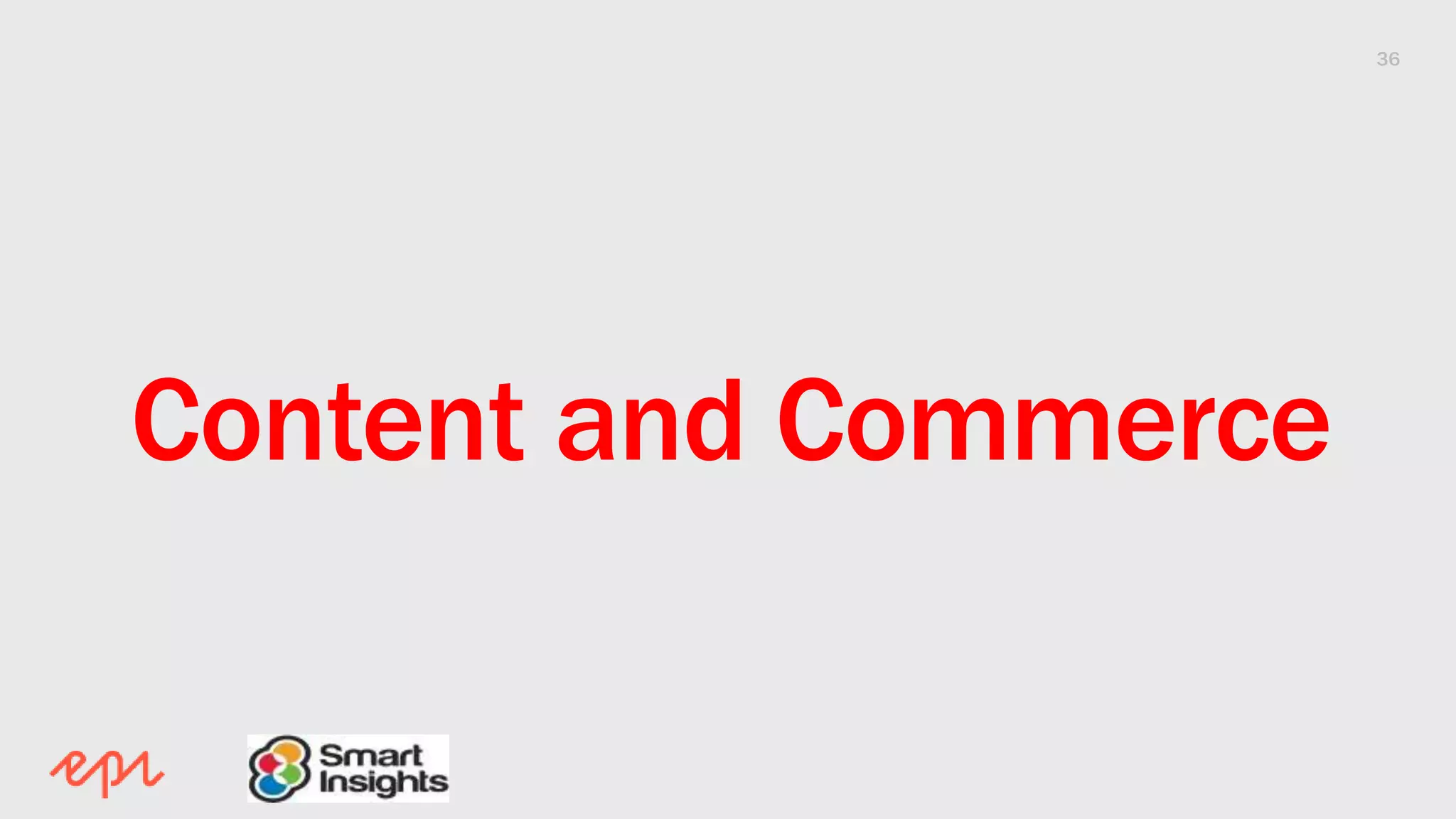 36
Content and Commerce
 