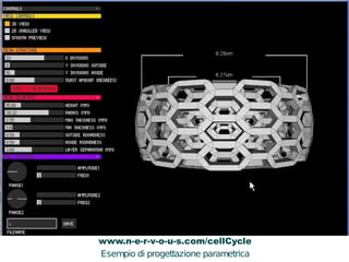 www.n-e-r-v-o-u-s.com/cellCycle 
Esempio di progettazione parametrica 
 