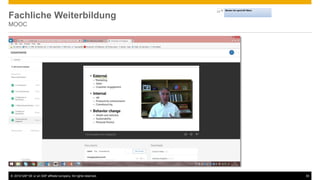 © 2016 SAP SE or an SAP affiliate company. All rights reserved. 30
Fachliche Weiterbildung
MOOC
 