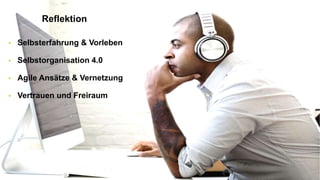 © 2016 SAP SE or an SAP affiliate company. All rights reserved. 33
Reflektion
• Selbsterfahrung & Vorleben
• Selbstorganisation 4.0
• Agile Ansätze & Vernetzung
• Vertrauen, Handlungsspielraum
 