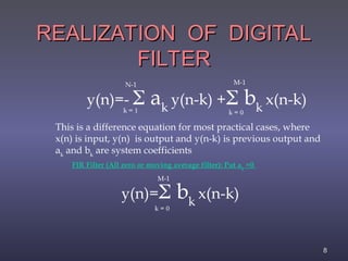 Digital filter structures Digital Signal Processing NIT DURGAPUR | PPT