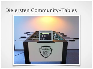 Die ersten Community-Tables
 