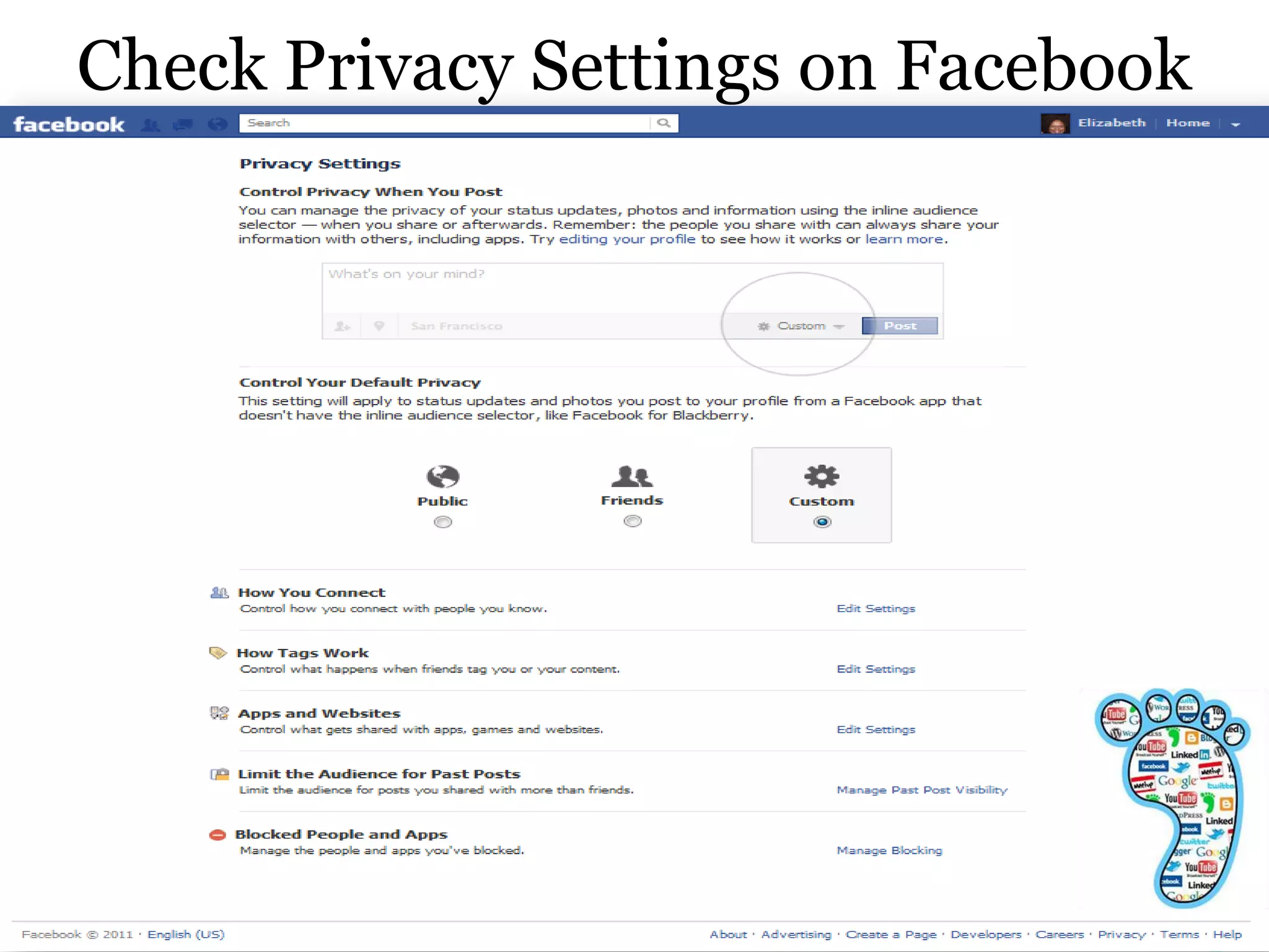 Check Privacy Settings on Facebook
 