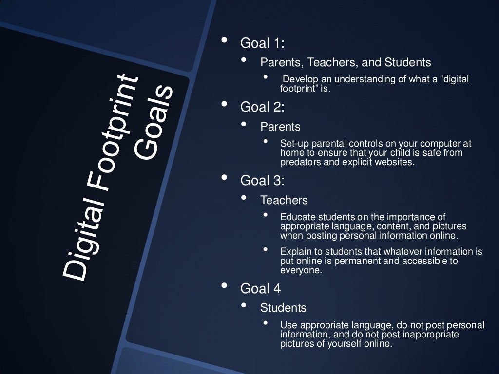 Digital footprint presentation