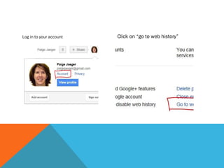 Before… The wake up call 
Simple FB search 
Google data mine examination 
Pipl search 
Personas 
Only2clicks 
Spokeo.com (adults) 
Inability to 
separate 
data from 
owners of 
the same 
name 
 