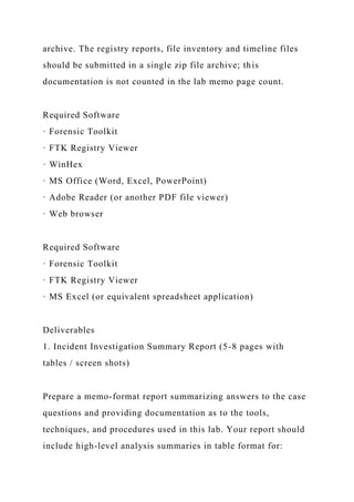 Digital Forensic Examination Summary Report(for ALL lab assignme.docx