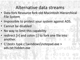 Alternate Data Streams scan engine